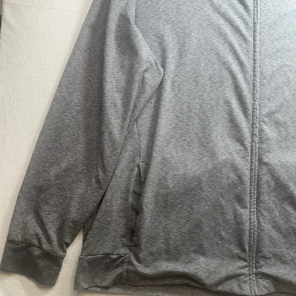 Nike Men's XXL Heather Grey Full-Zip Hooded‎ Sweatshirt with Pockets